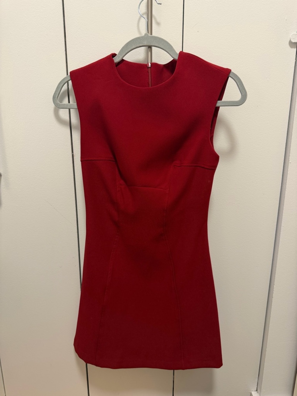 Zara Sleeveless Deep Red Mini Dress